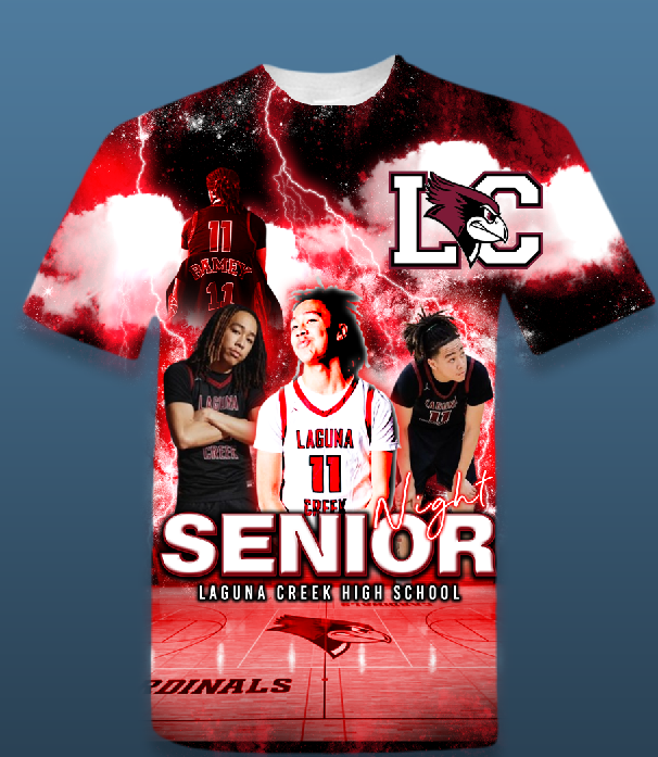 Laguna Creek Senior Night All-Over Premium Digital Print T-Shirt